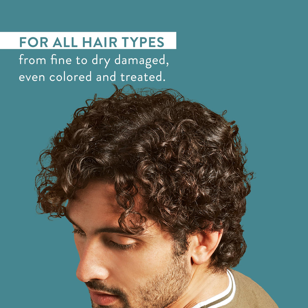 After‑use hair shot showing shiny, manageable strands from Native conditioning action