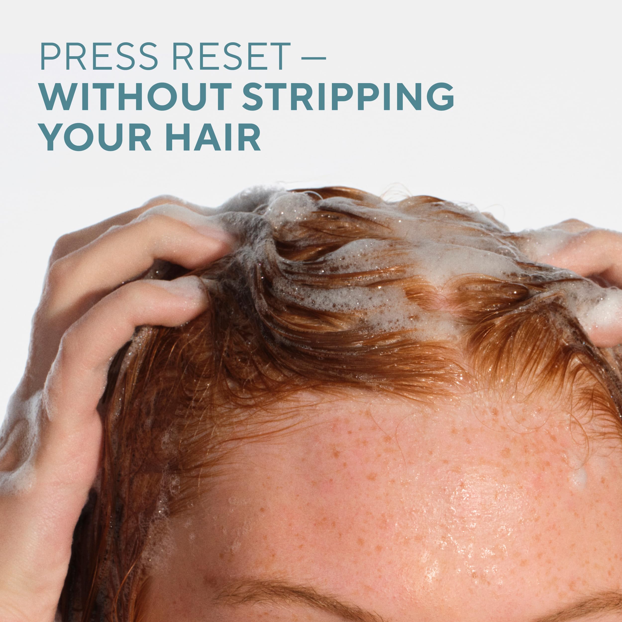 Native conditioner creamy texture spread on palm for moisturizing benefit