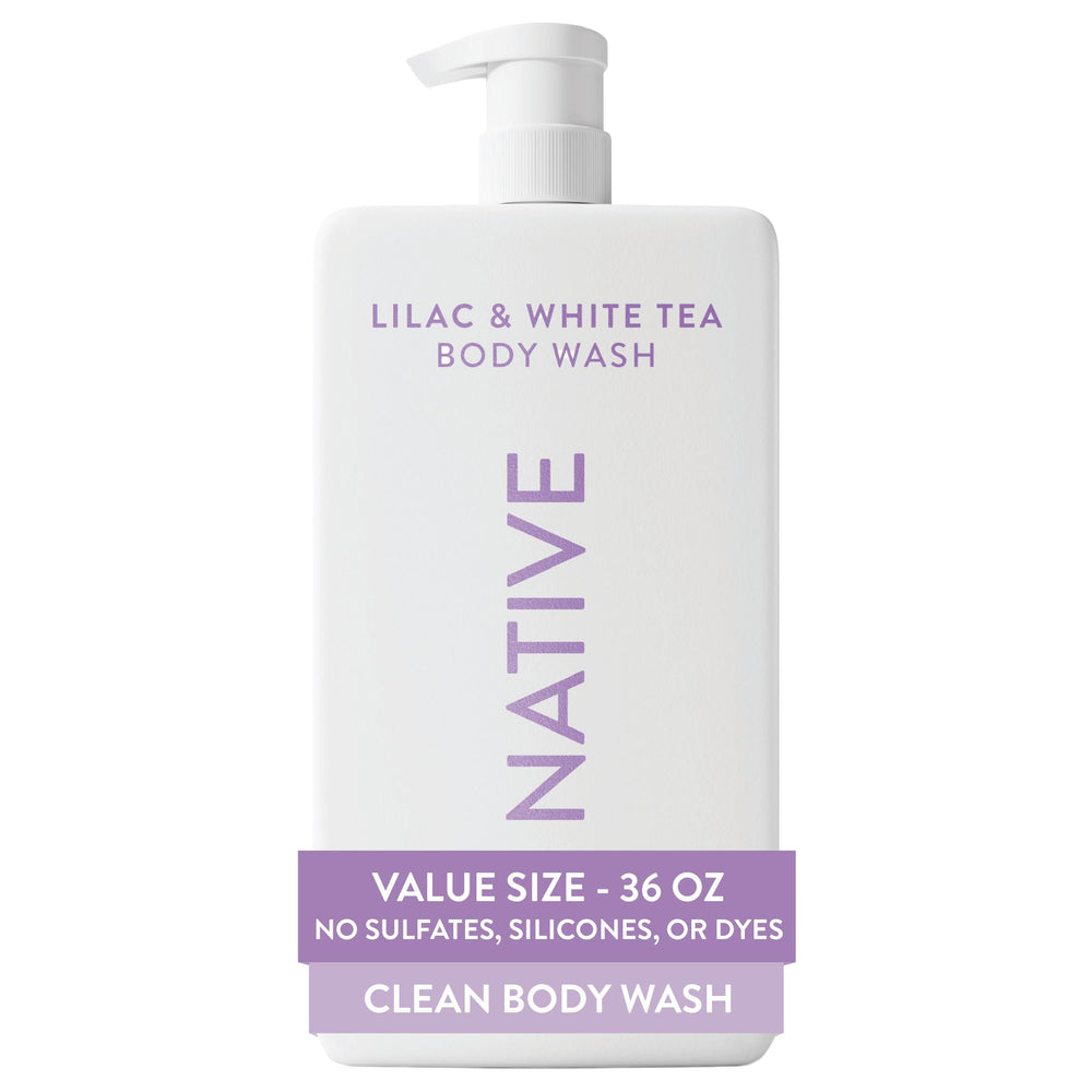 Native front bottle view showing clean packaging and easy pump benefits