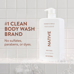 Native ingredient label close-up highlighting gentle plant-based cleansers