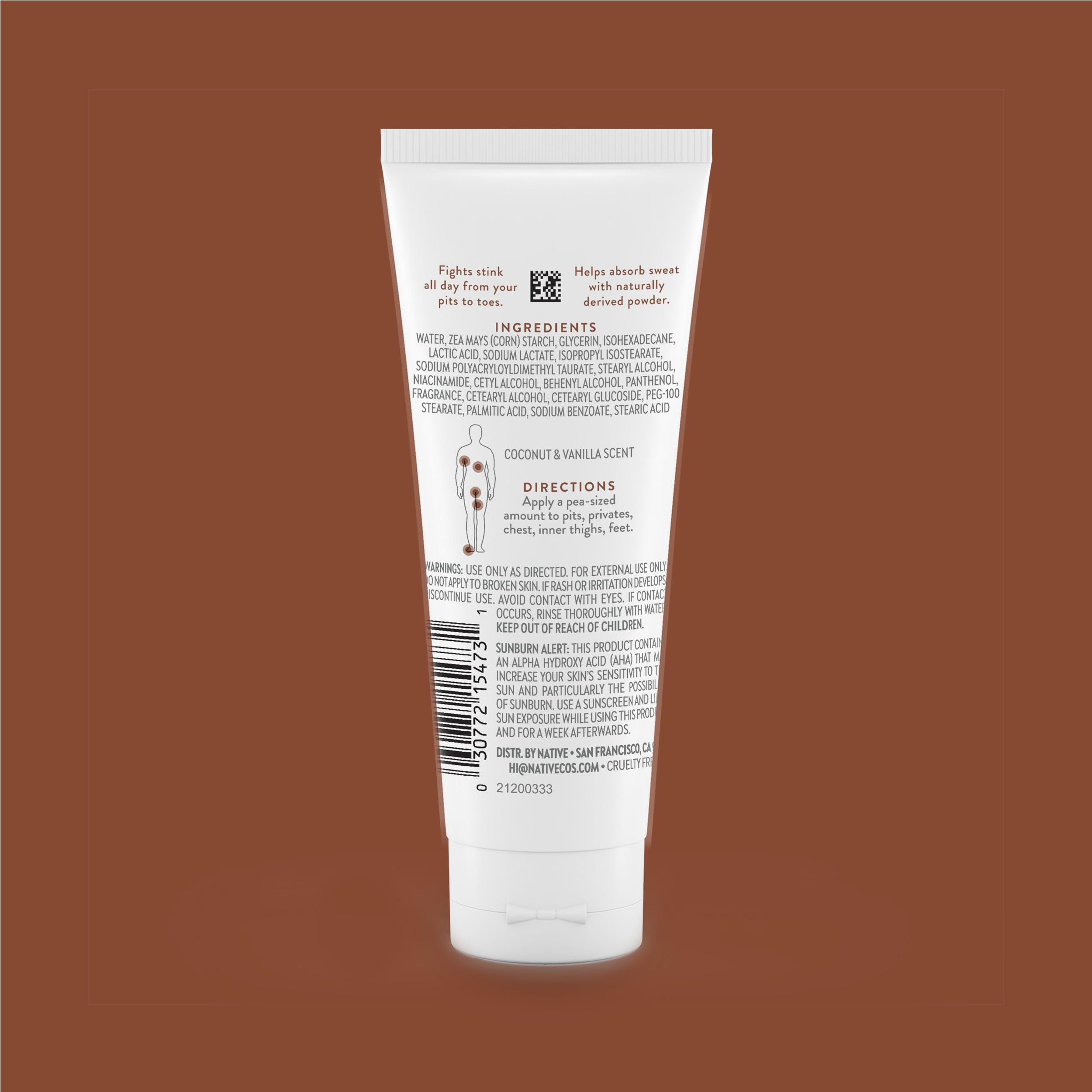 Native coconut & vanilla cream texture close-up highlighting smooth moisturizing benefit