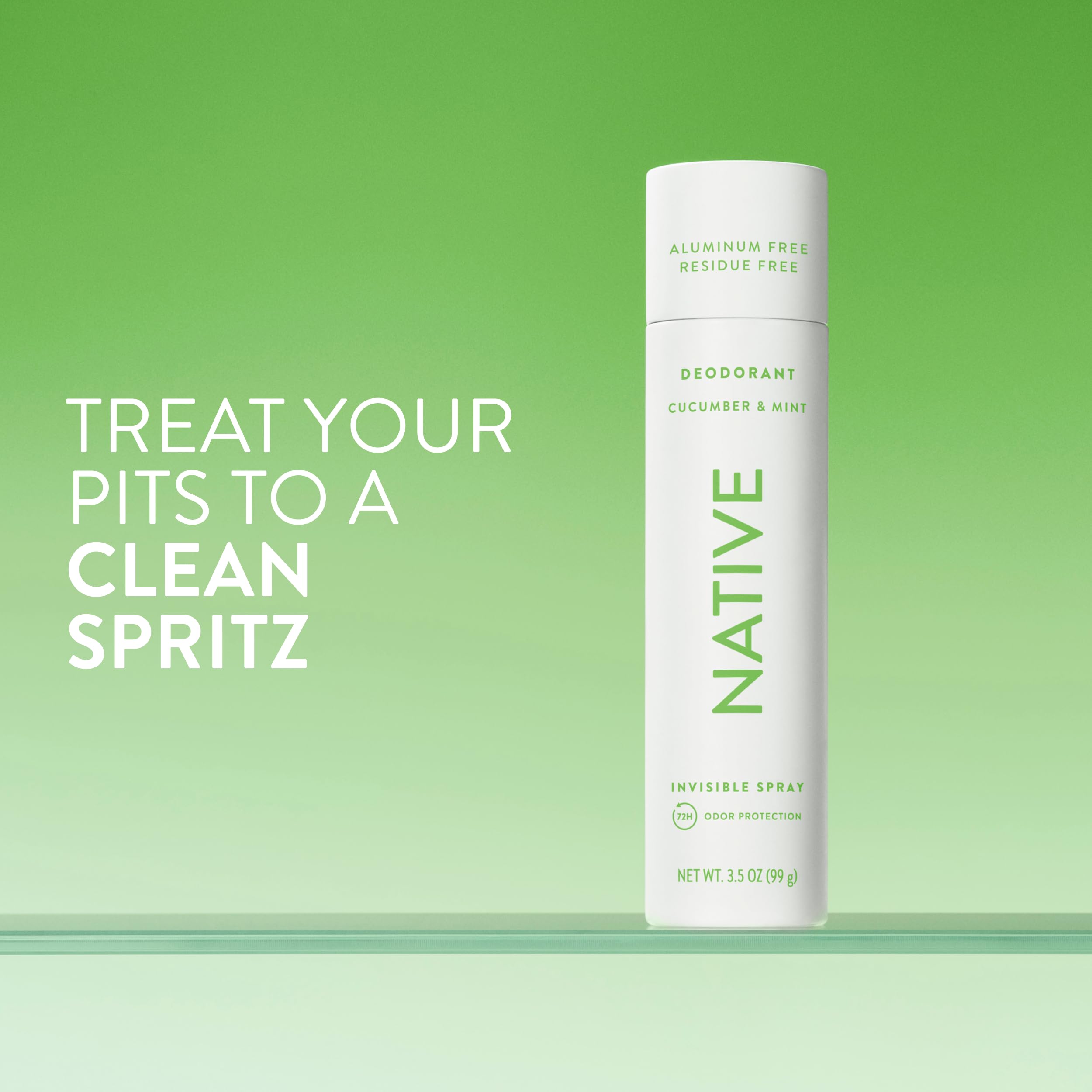 Native aerosol nozzle detail demonstrating easy, even application benefit