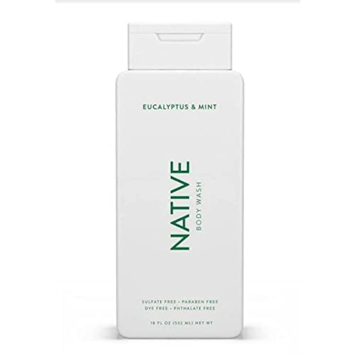 Native eucalyptus and mint front bottle showing label and size for quick identification