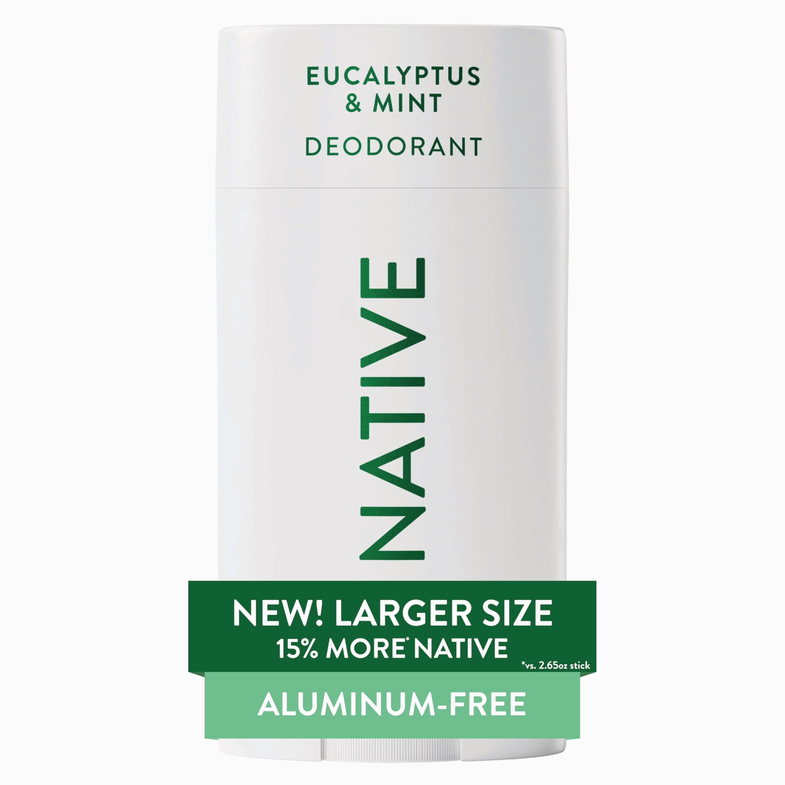 Native eucalyptus & mint front packaging showing scent and size benefits