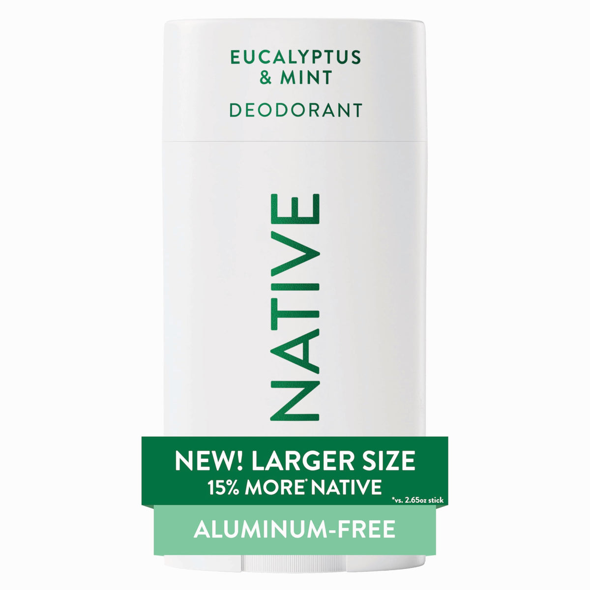Native eucalyptus & mint front packaging showing scent and size benefits