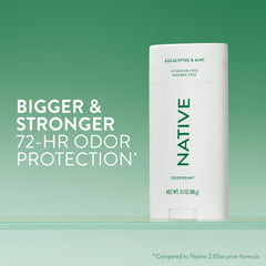 Native brand stick close-up showing smooth texture and easy glide benefit