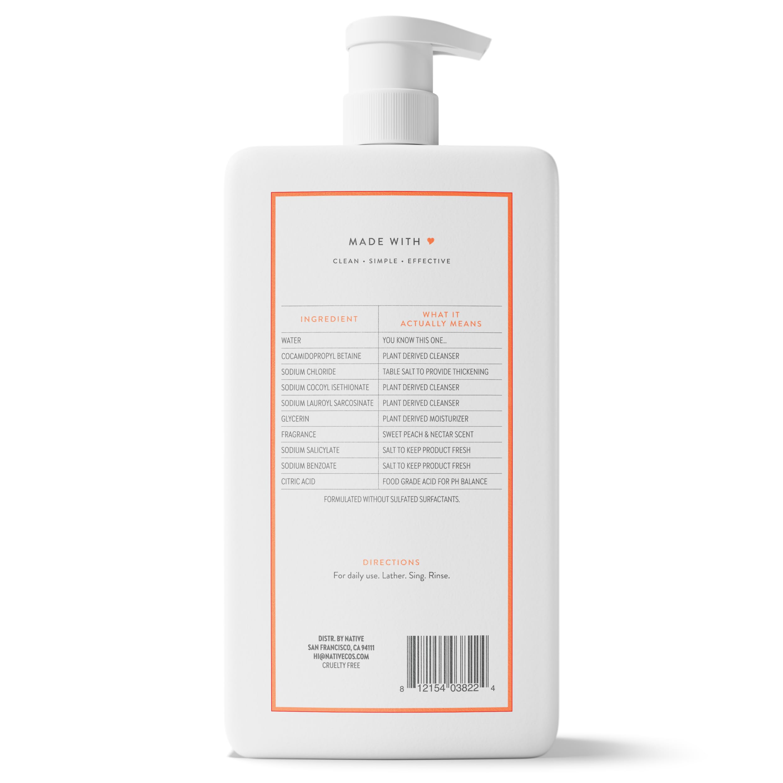 Native body wash in family bathroom setup showing shared use and long-lasting supply