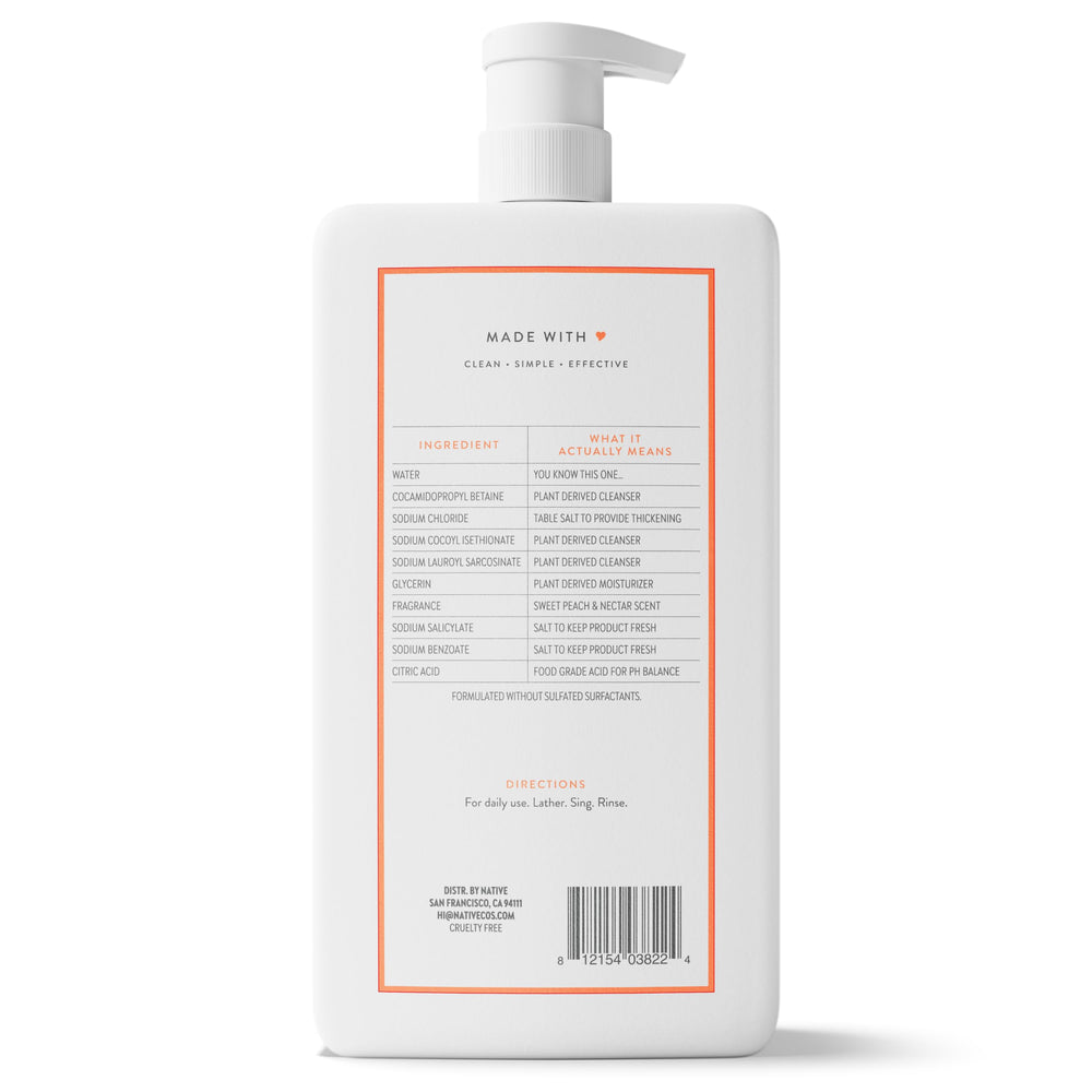 Native body wash in family bathroom setup showing shared use and long-lasting supply