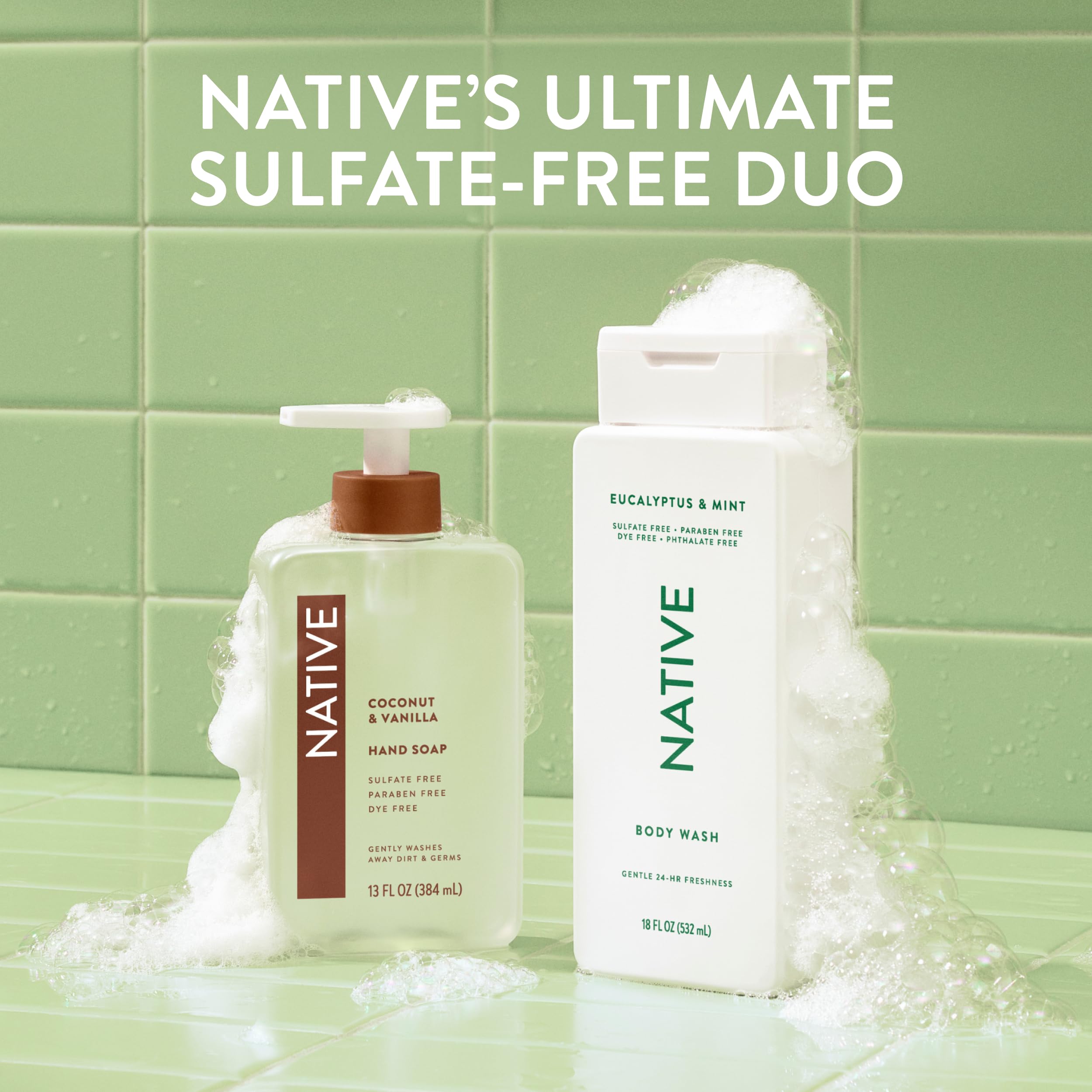Native family using the pump in bathroom showing shared-use benefit