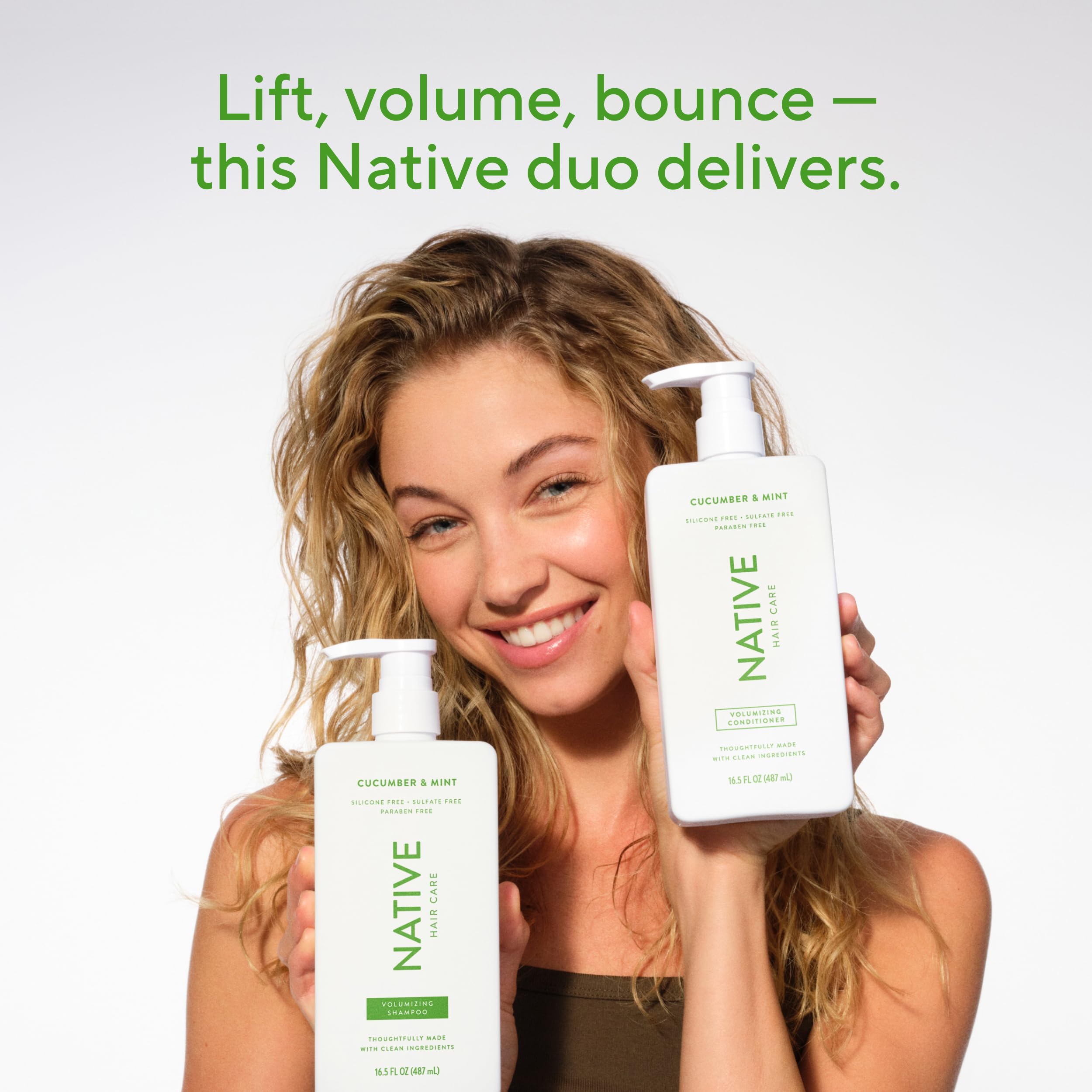 Person using Native in the shower producing lightweight lather for lift