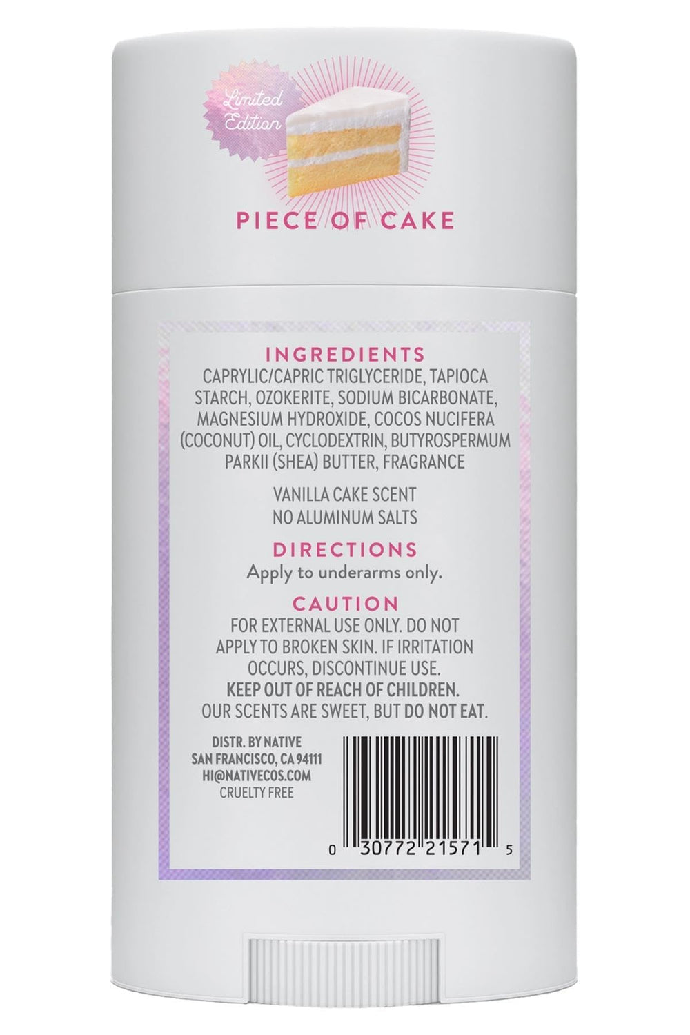 Native ingredient close-up with baking soda and shea butter highlighting gentle odor control