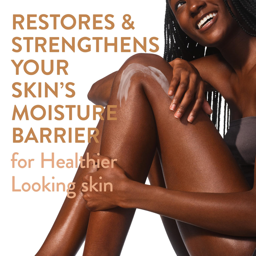 Applying Native lotion to forearm for instant softness and comfortable finish