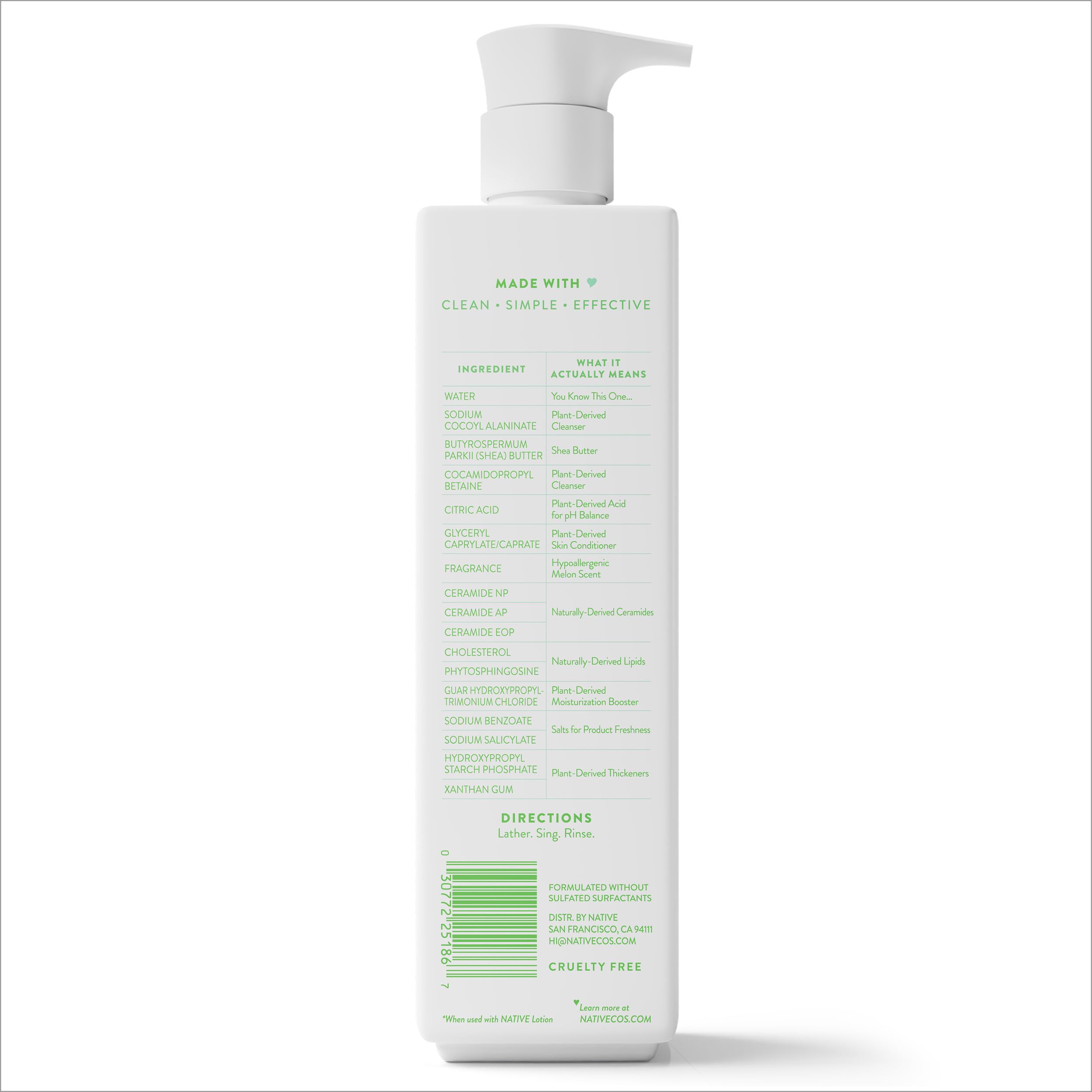 Native back label closeup showing allergist collaboration and clarity