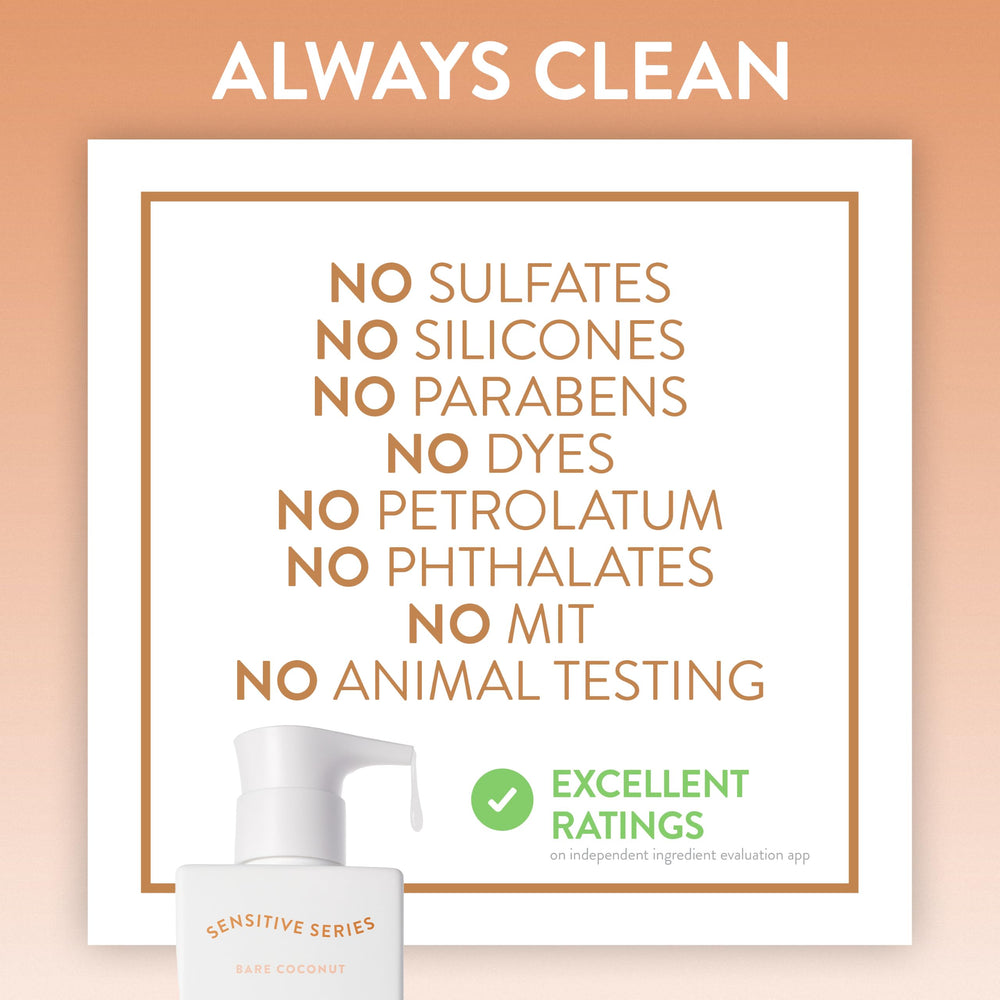 Flatlay of Native lotion with other sensitive skincare items showing routine compatibility