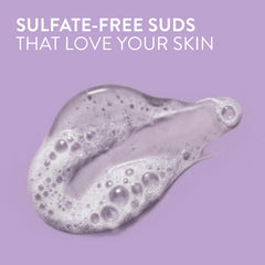 Native creamy foam texture showing rich lather that rinses clean