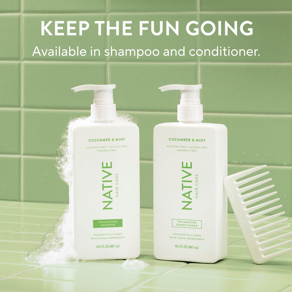 Cucumber and mint visual cue representing Native scent freshness