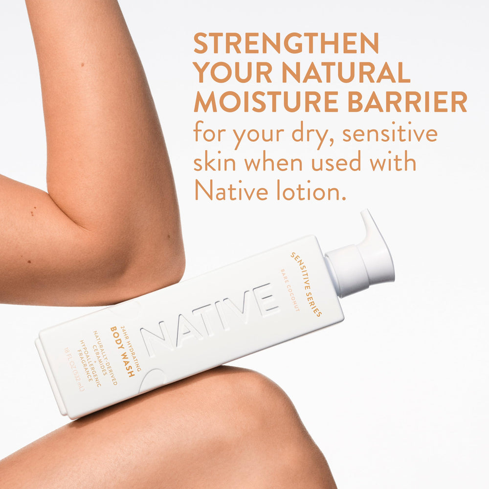 Native texture foam on hand demonstrating gentle lather and moisturizing feel
