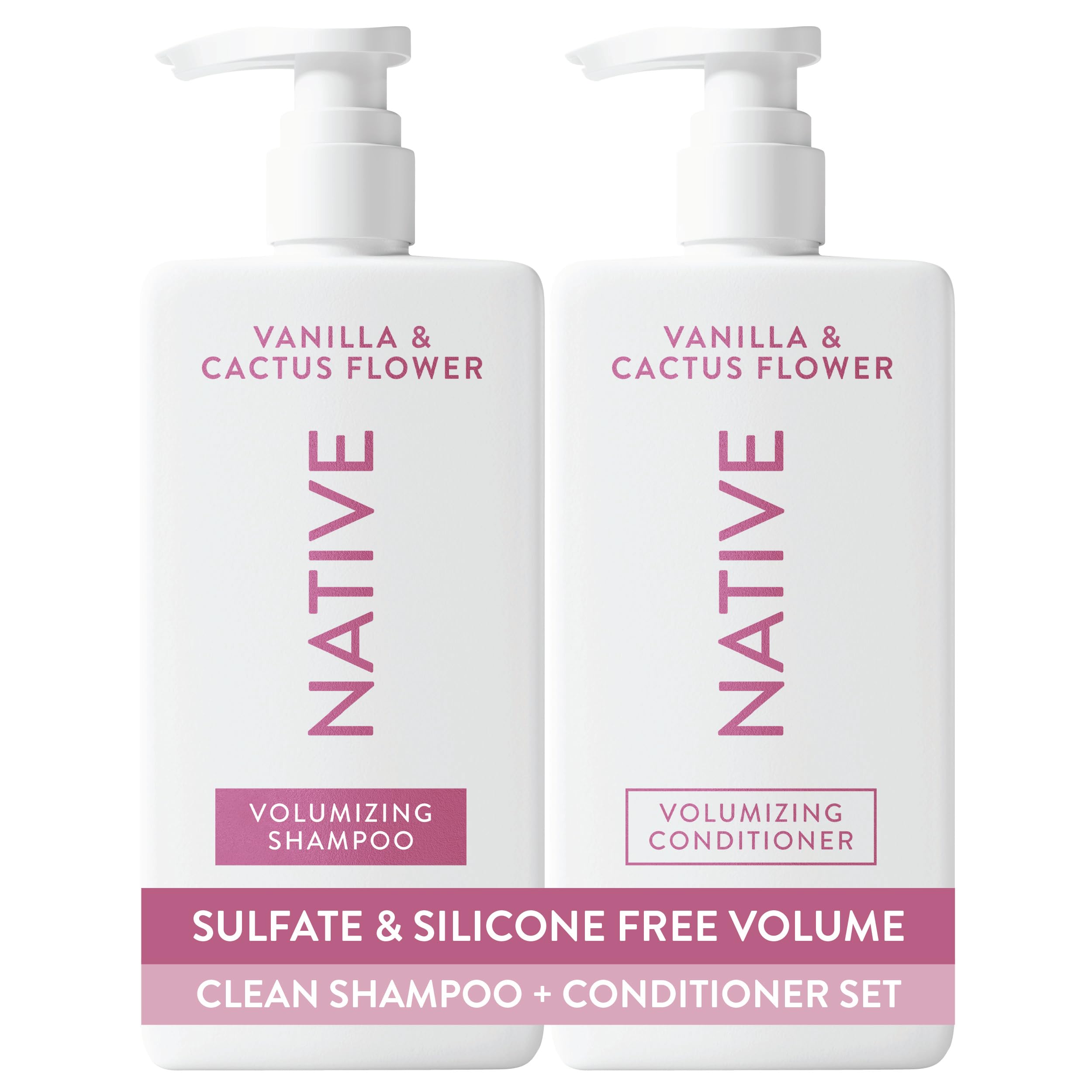 Native front packaging showing 16.5 fl oz bottles and scent benefit