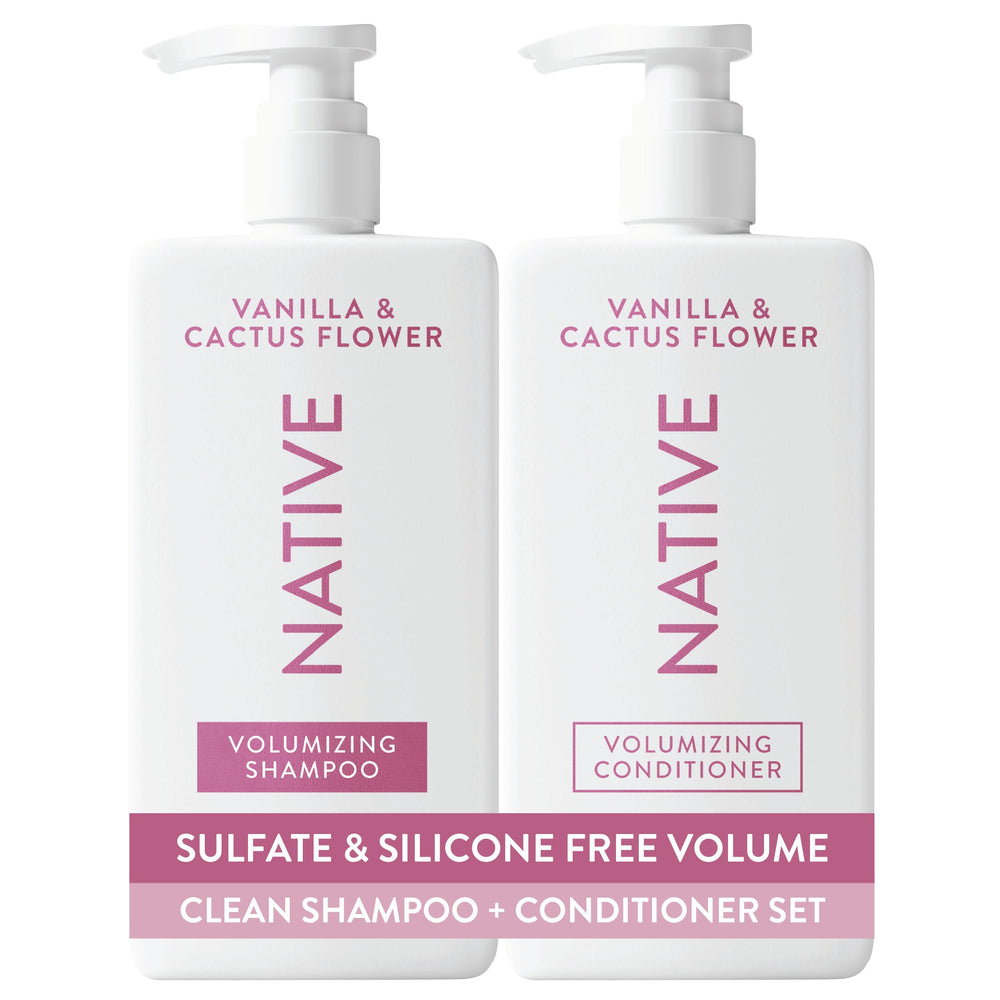 Native front packaging showing 16.5 fl oz bottles and scent benefit