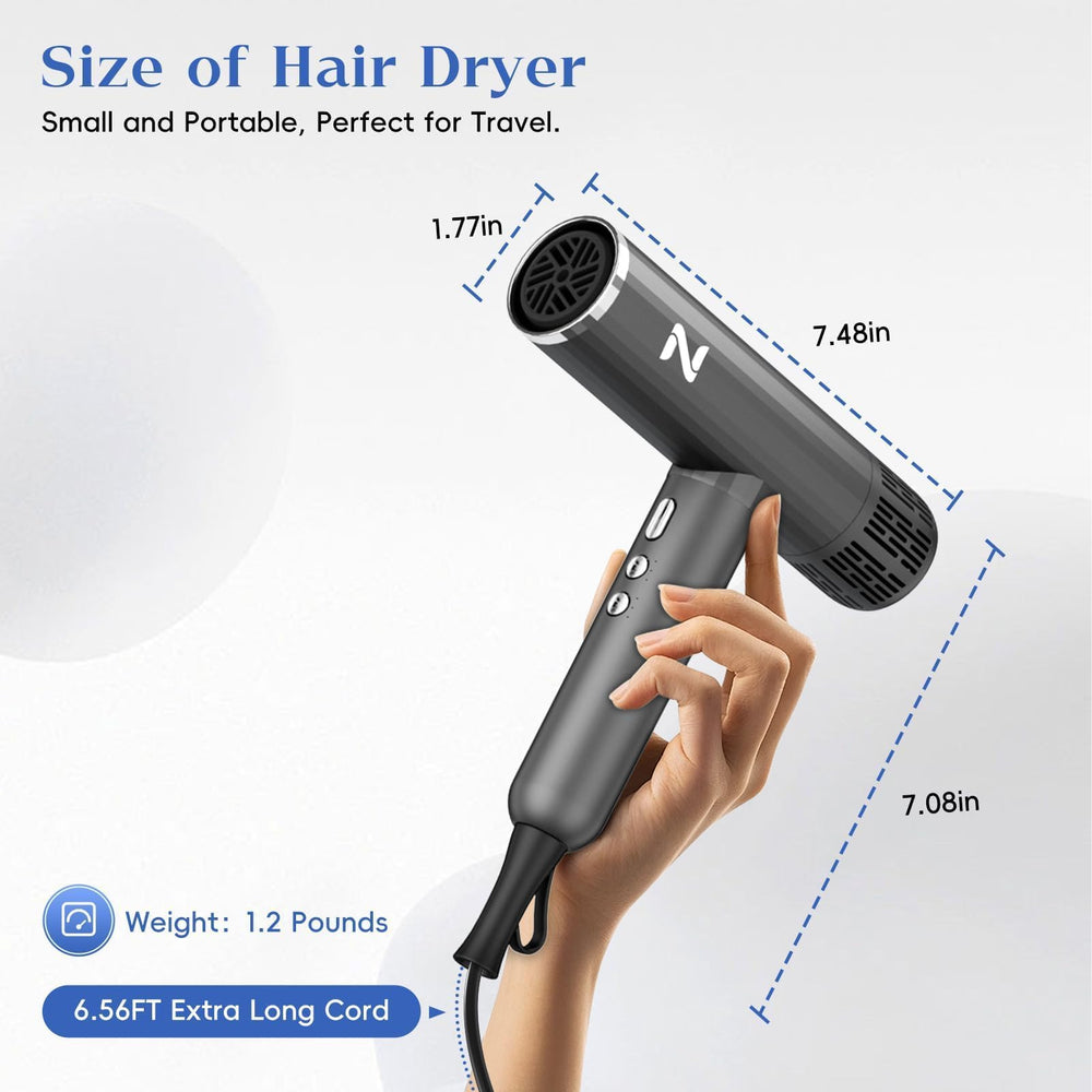 Natrial packaging with magnetic attachments displayed, quick-change styling convenience