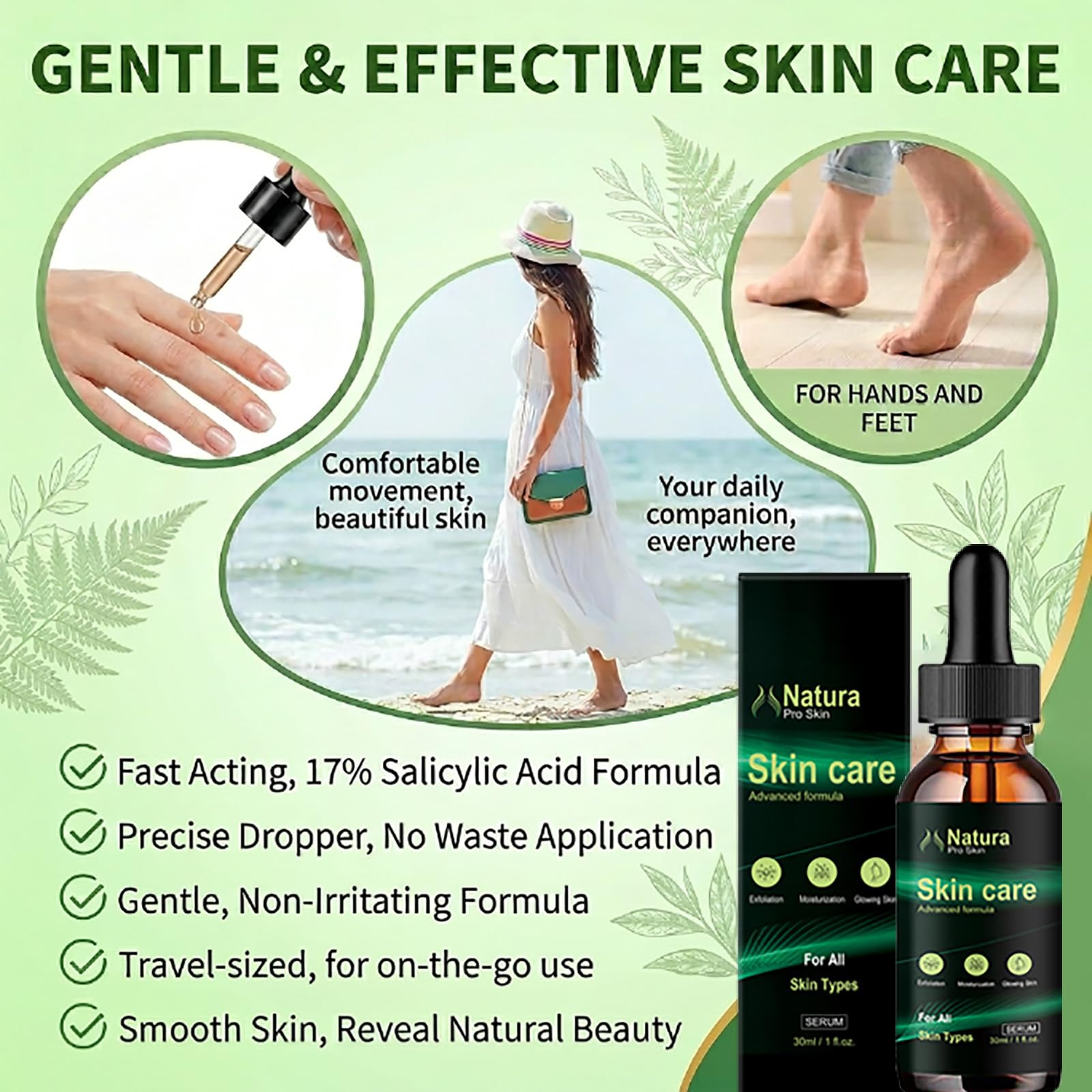 Natura Pro on bathroom shelf in lifestyle scene promoting daily routine ease