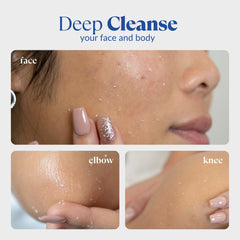 NATURAL AQUA GEL CURE clear gel texture close-up showing gentle, non-abrasive formula