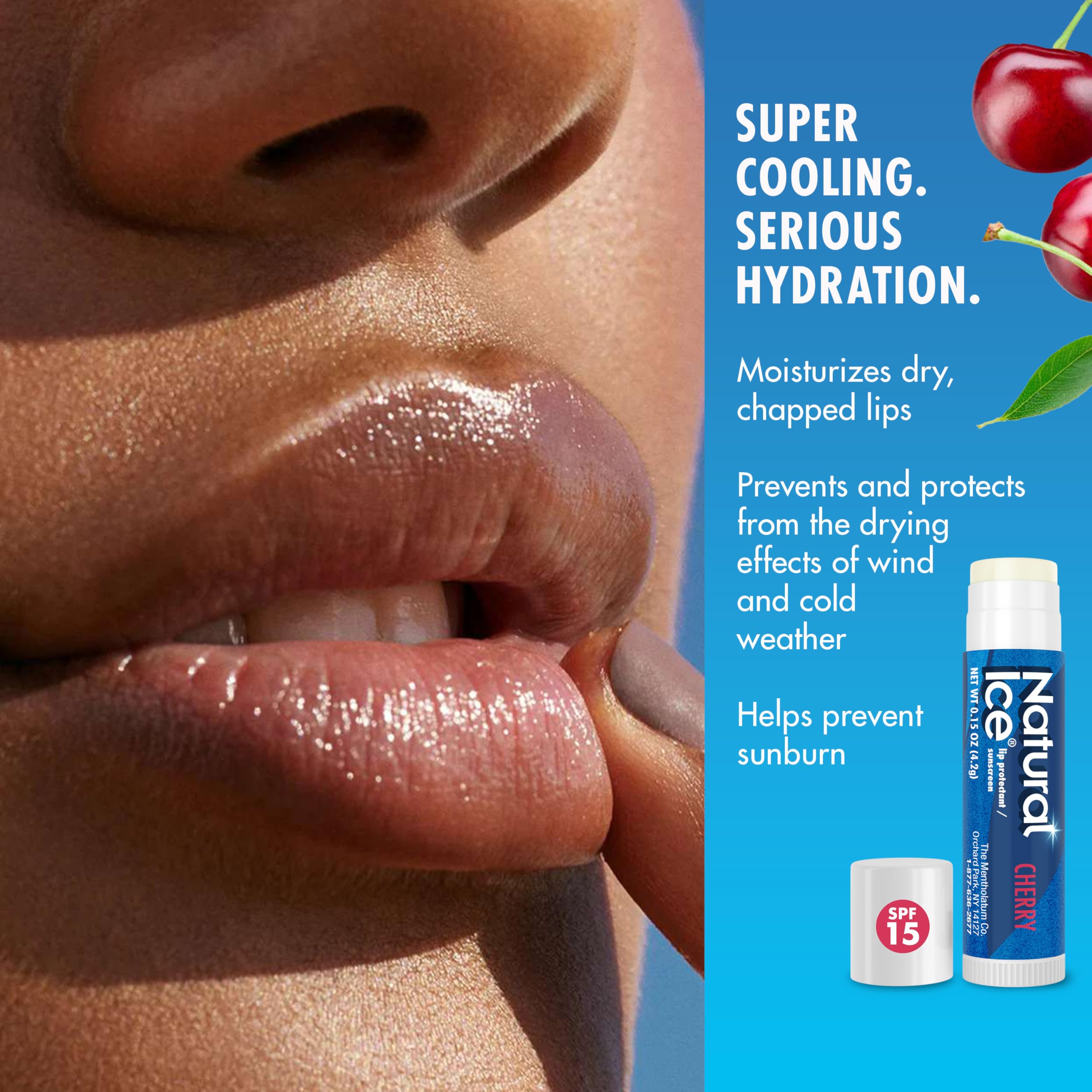 Natural Ice open stick close-up showing smooth glide texture and cooling finish