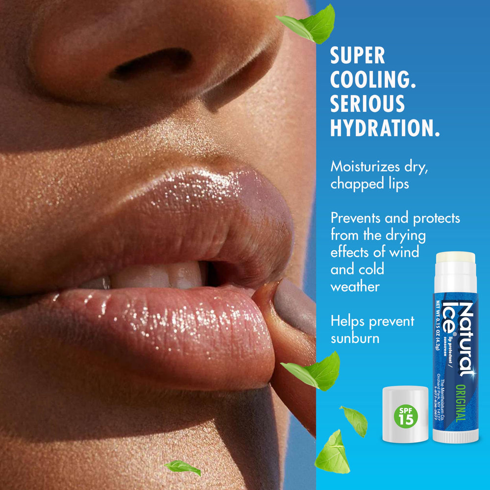 Natural Ice close-up of balm texture revealing smooth moisturizing finish