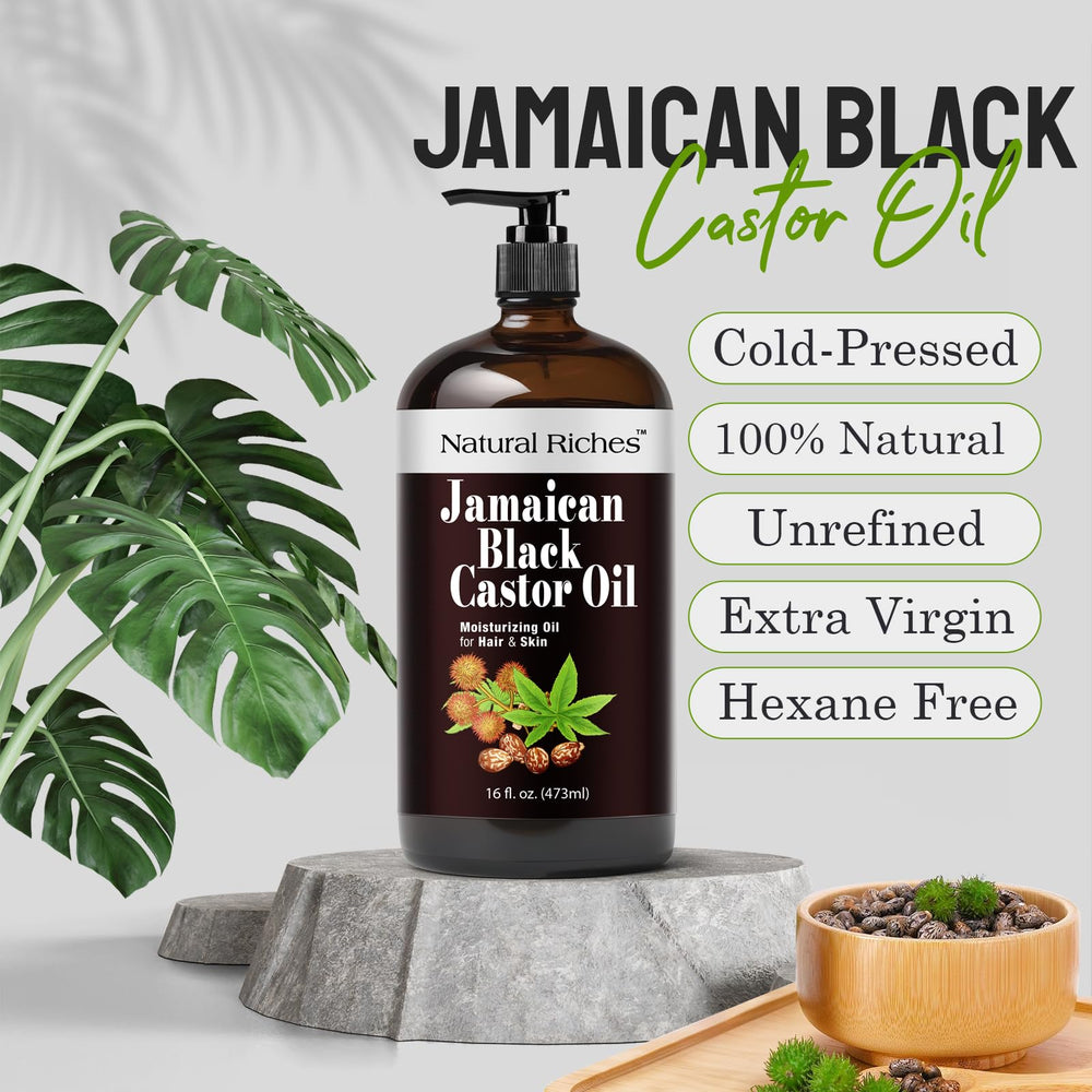 Natural Riches oil pouring into hand demonstrating easy dispensing and targeted dosing
