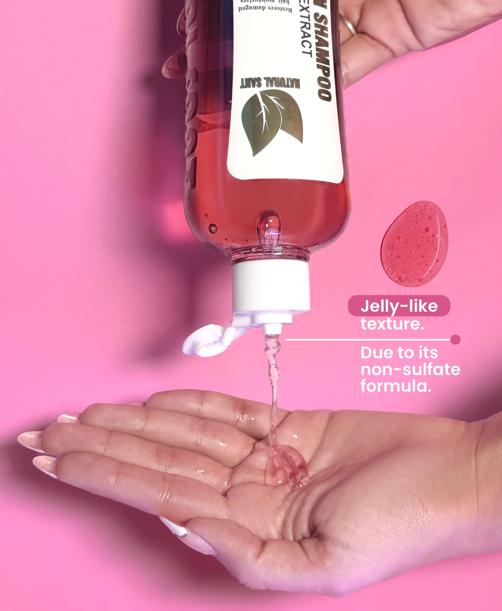 Natural Sant shampoo bottle close-up highlighting cleansing action
