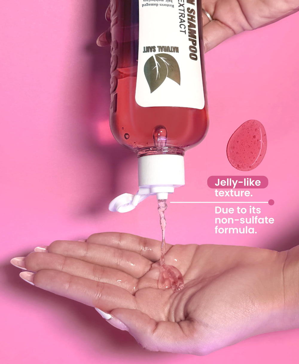 Natural Sant shampoo bottle close-up highlighting cleansing action