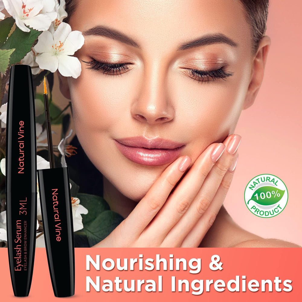 Natural Vine applied along lash line showing simple daily use and priming benefit