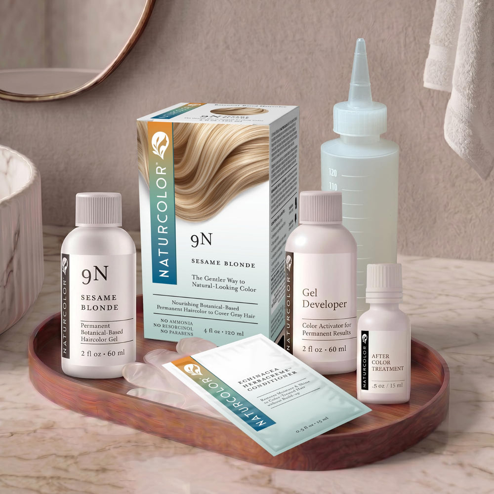 Naturcolor in bathroom lifestyle scene showing easy at-home use