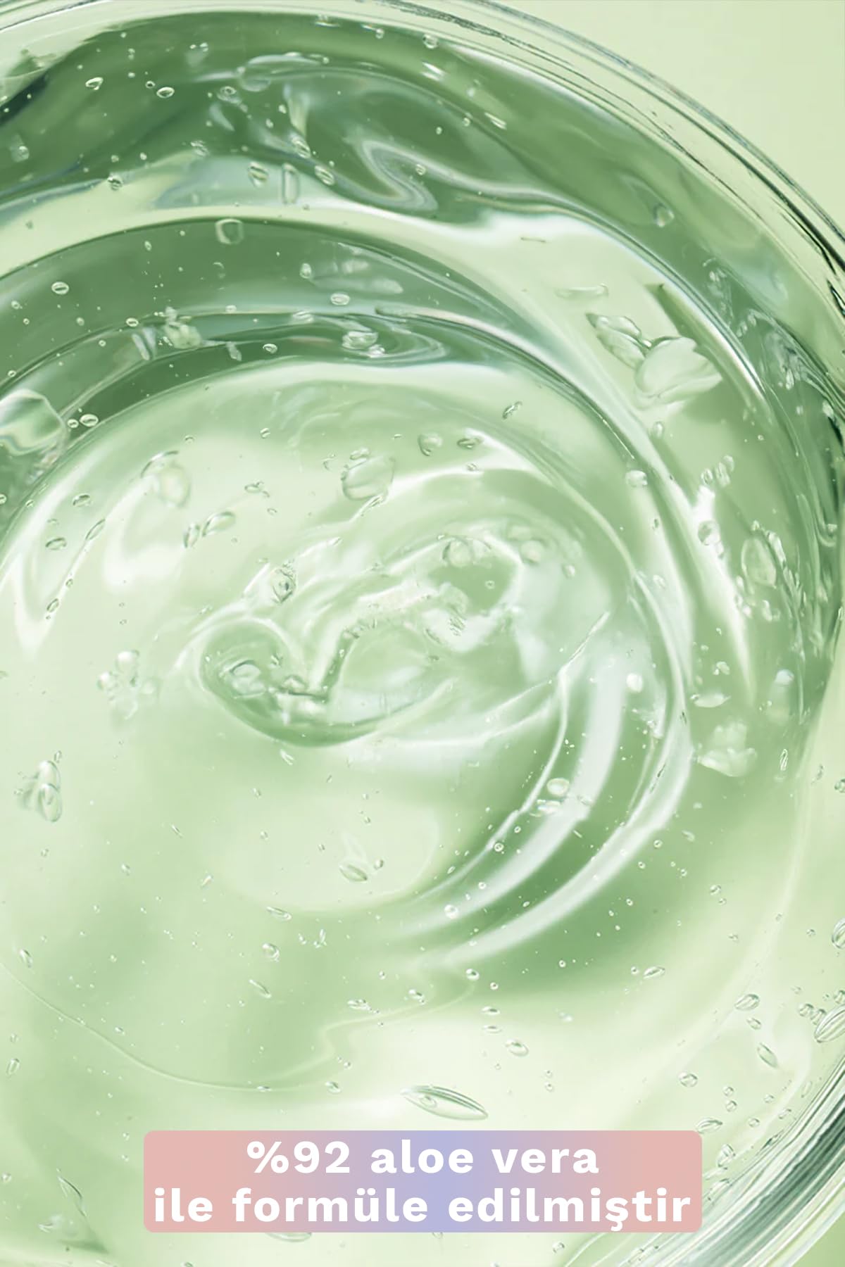 Nature Republic gel smoothed into hair ends to reduce frizz and dryness