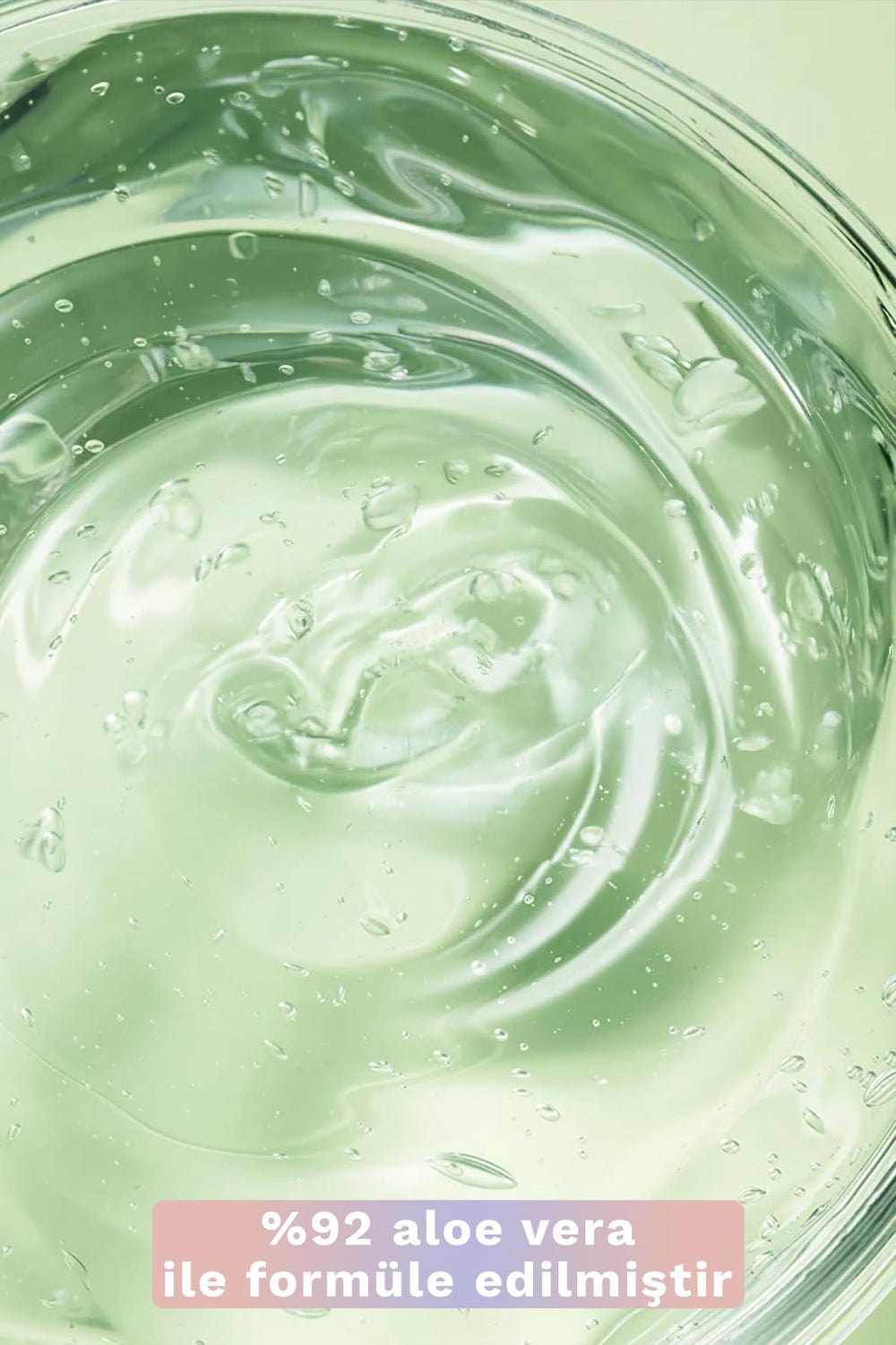 Nature Republic gel smoothed into hair ends to reduce frizz and dryness