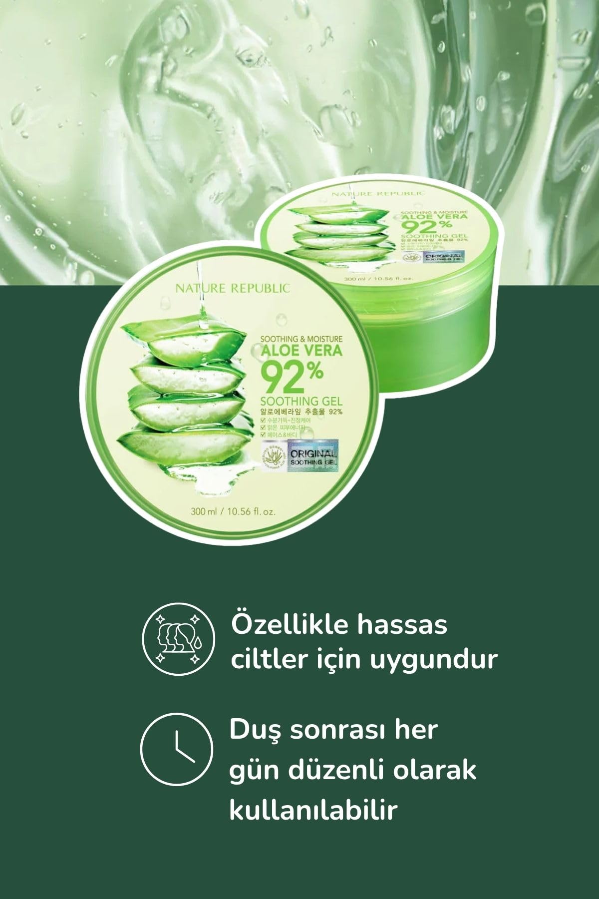 Nature Republic spatula scooping gel for hygienic application and longer freshness