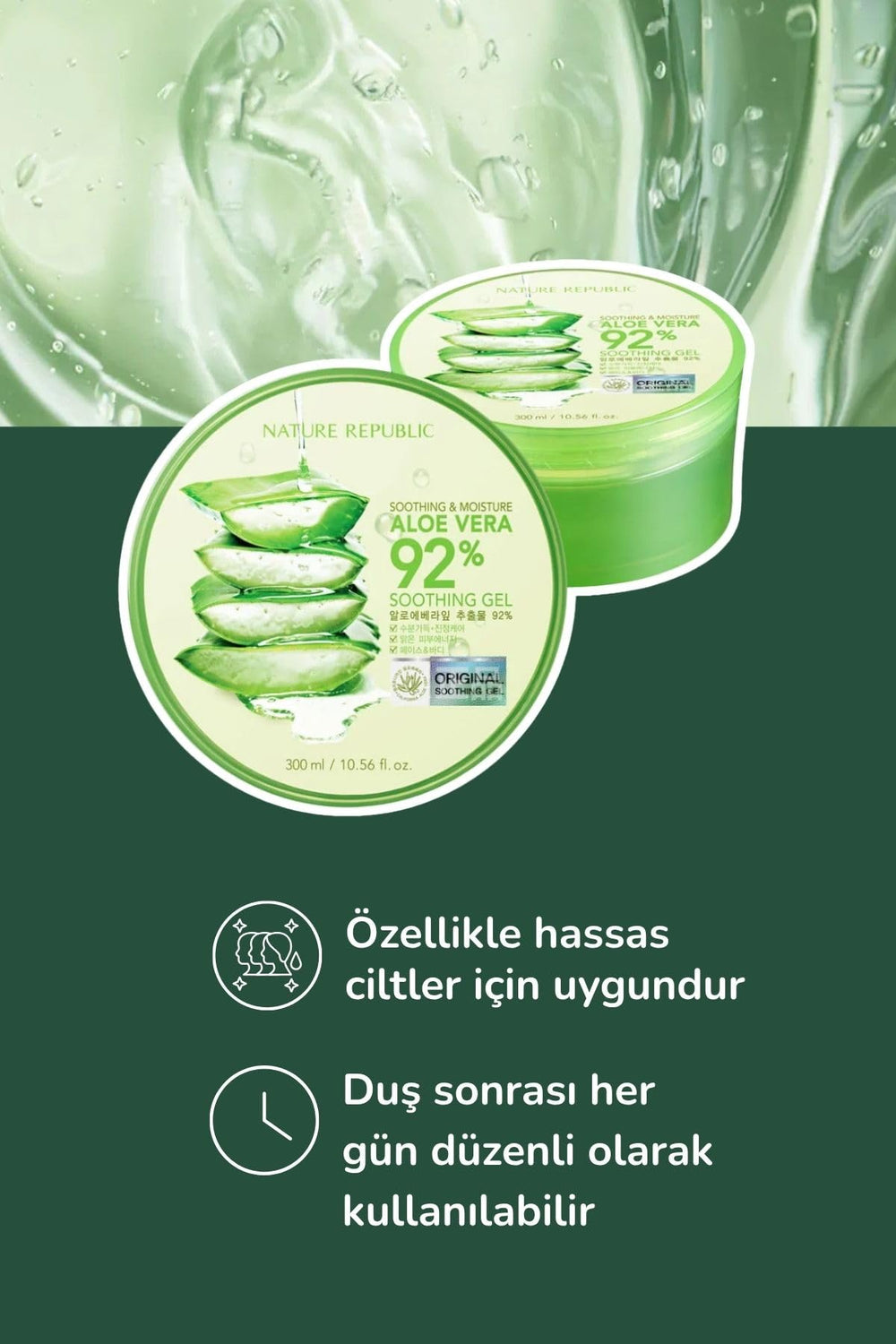 Nature Republic spatula scooping gel for hygienic application and longer freshness