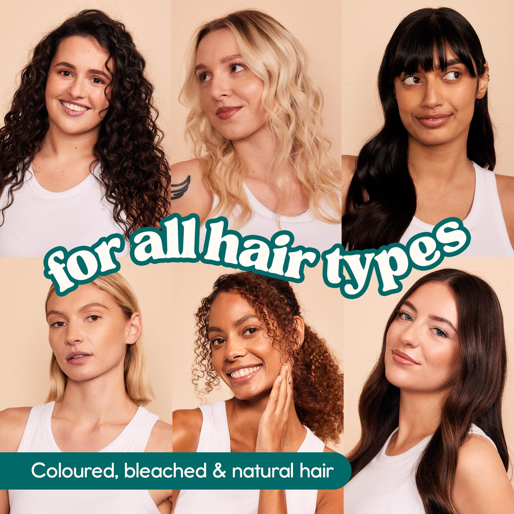 Nature Spell oil worked into hair lengths to moisturize and reduce breakage