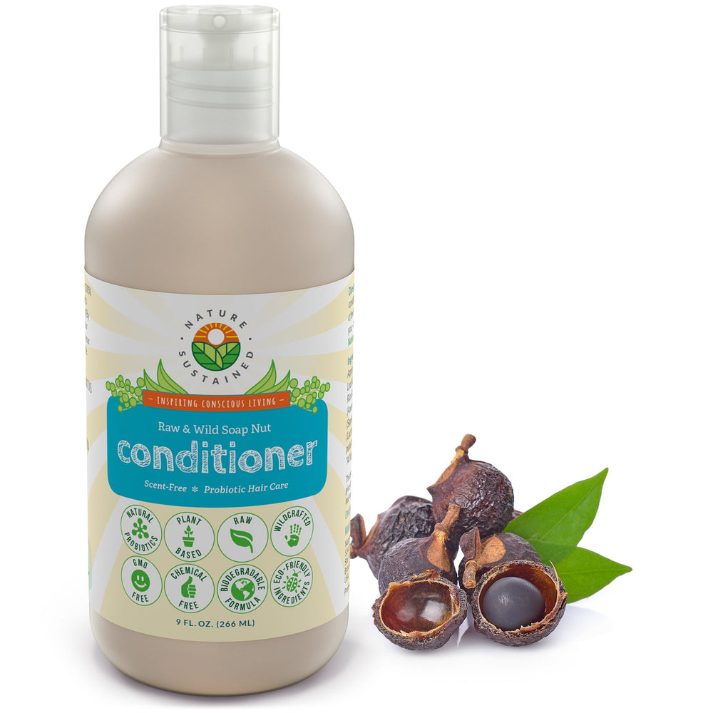 Nature Sustained front bottle view showing clean unscented conditioner benefit