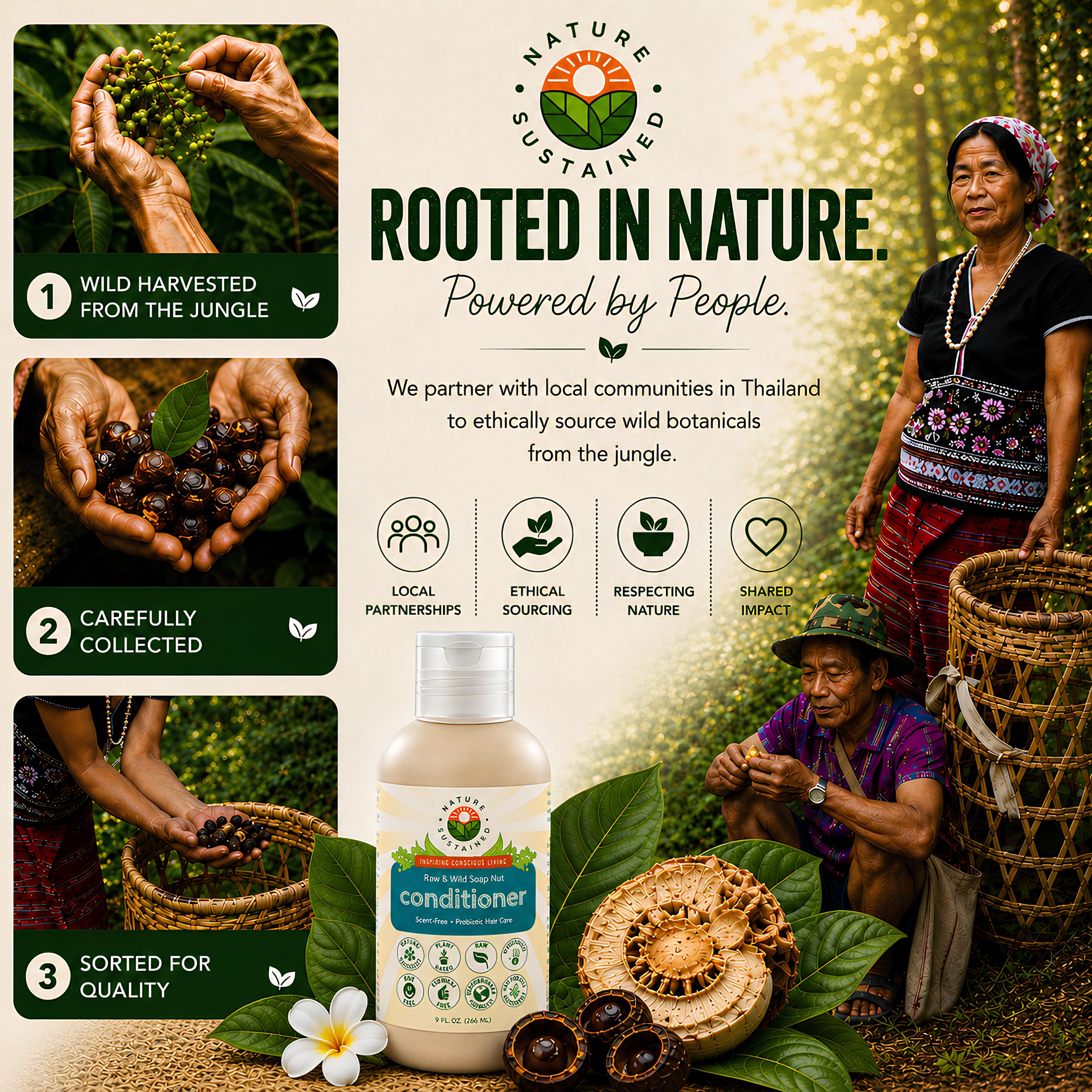 Nature Sustained on bathroom shelf in a minimal routine for clean-beauty benefit