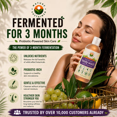 Nature Sustained creamy foam texture on hand illustrating mild cleanse