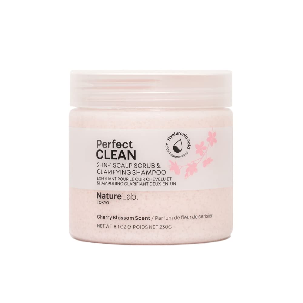 NatureLab.TOKYO front packaging showing 8.1 oz jar and sakura design for clear product choice