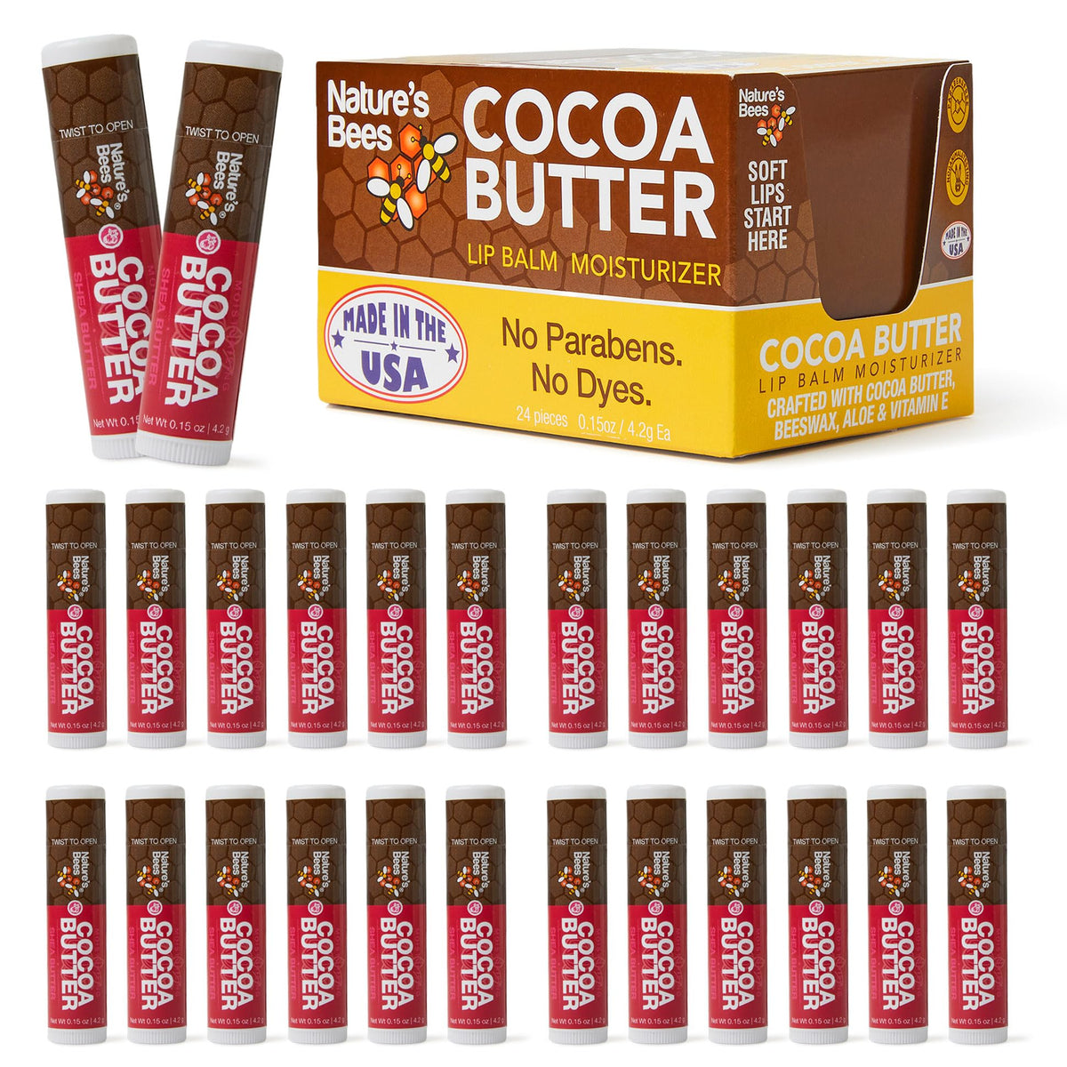 Nature's Bees front packaging showing 24-pack and benefits