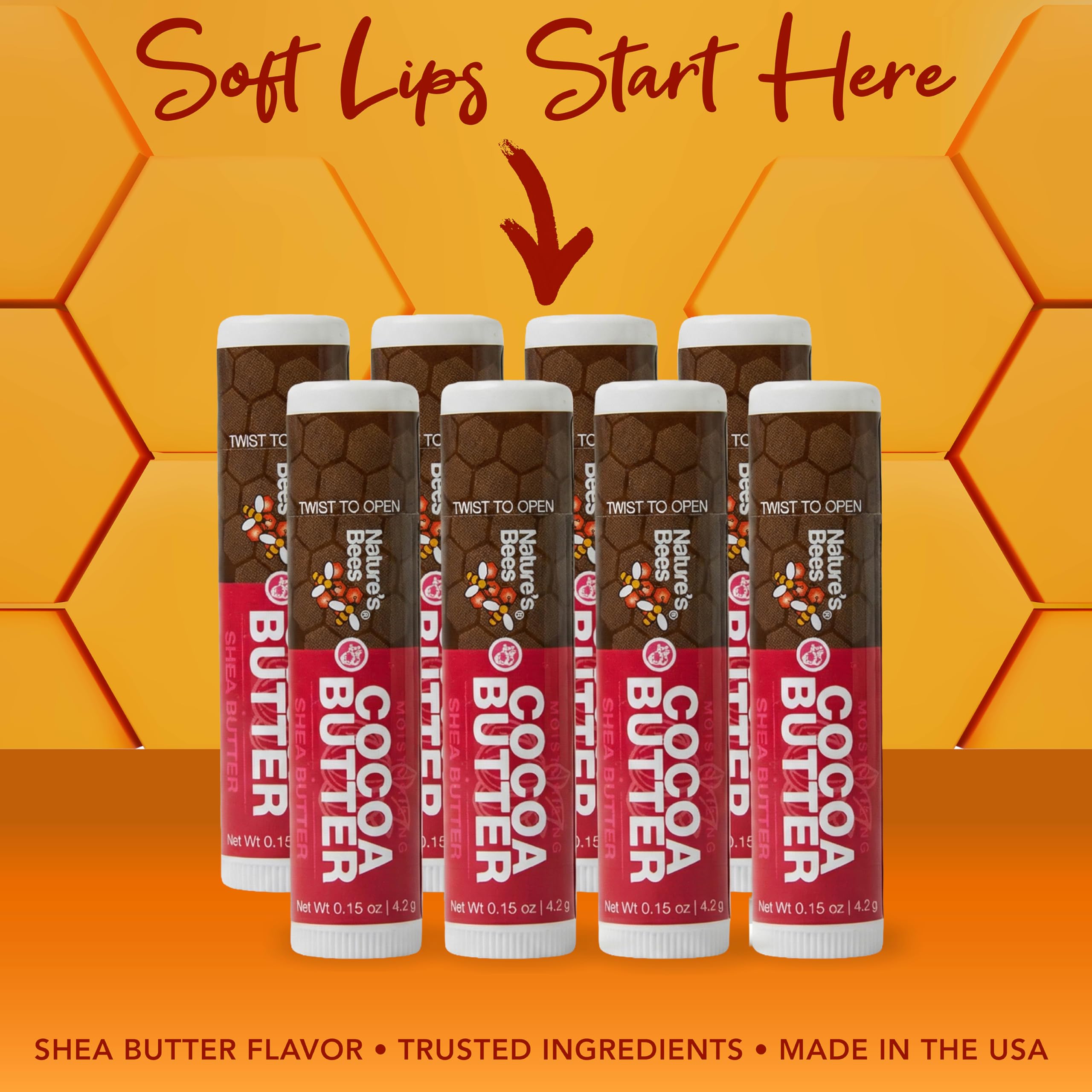 Nature's Bees single 0.15 oz tube closed for portability