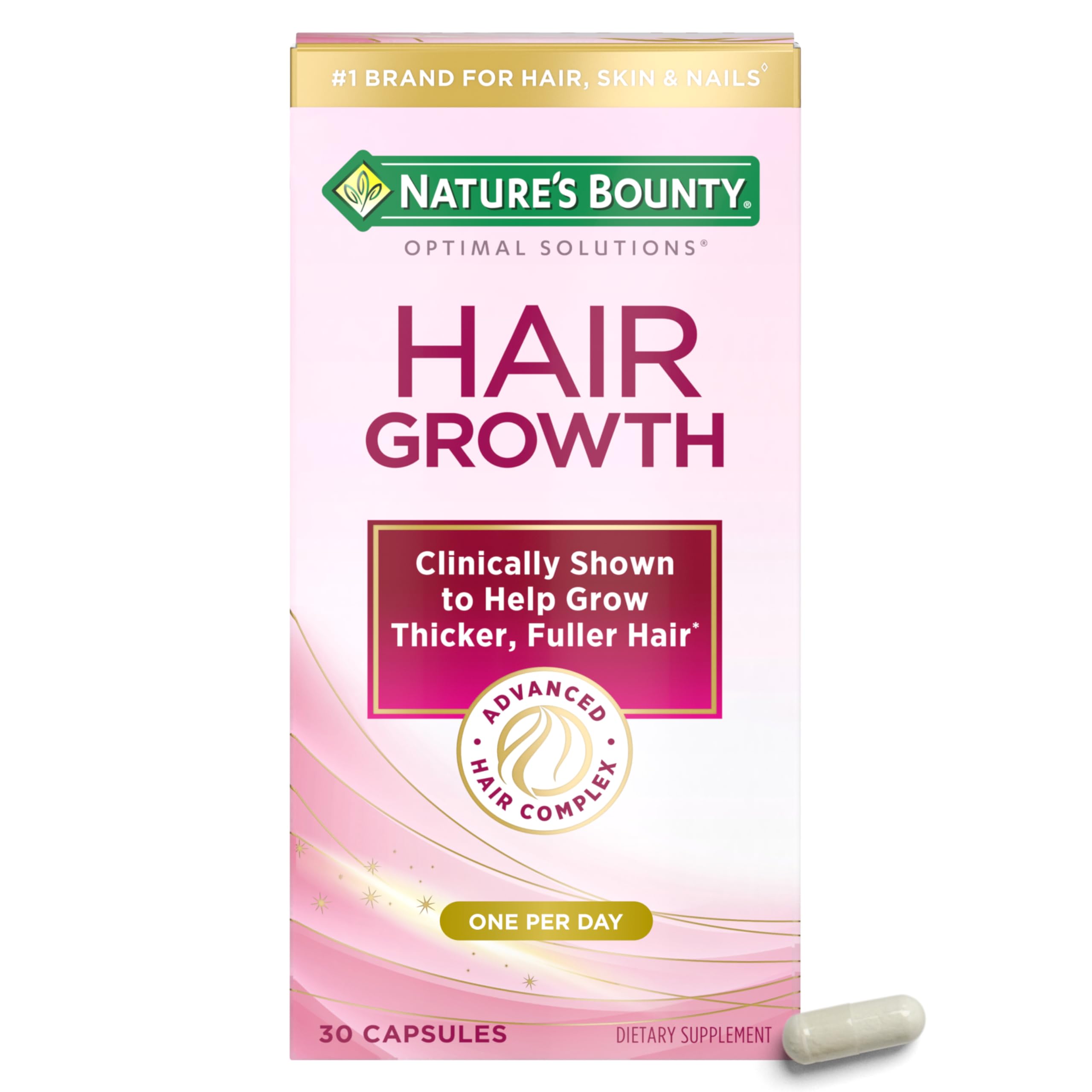 Nature's Bounty front packaging showing product and benefits