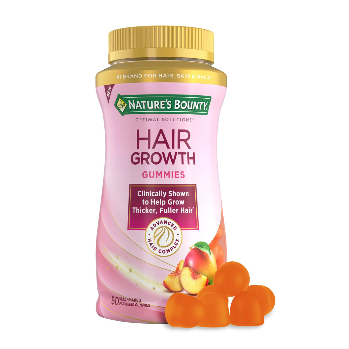 Nature's Bounty front label showing product name and count, clear benefit