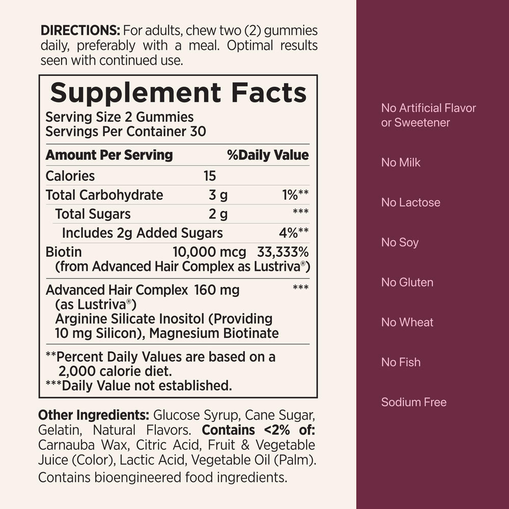 Nature's Bounty supplement facts label and ingredients, shows transparency benefit