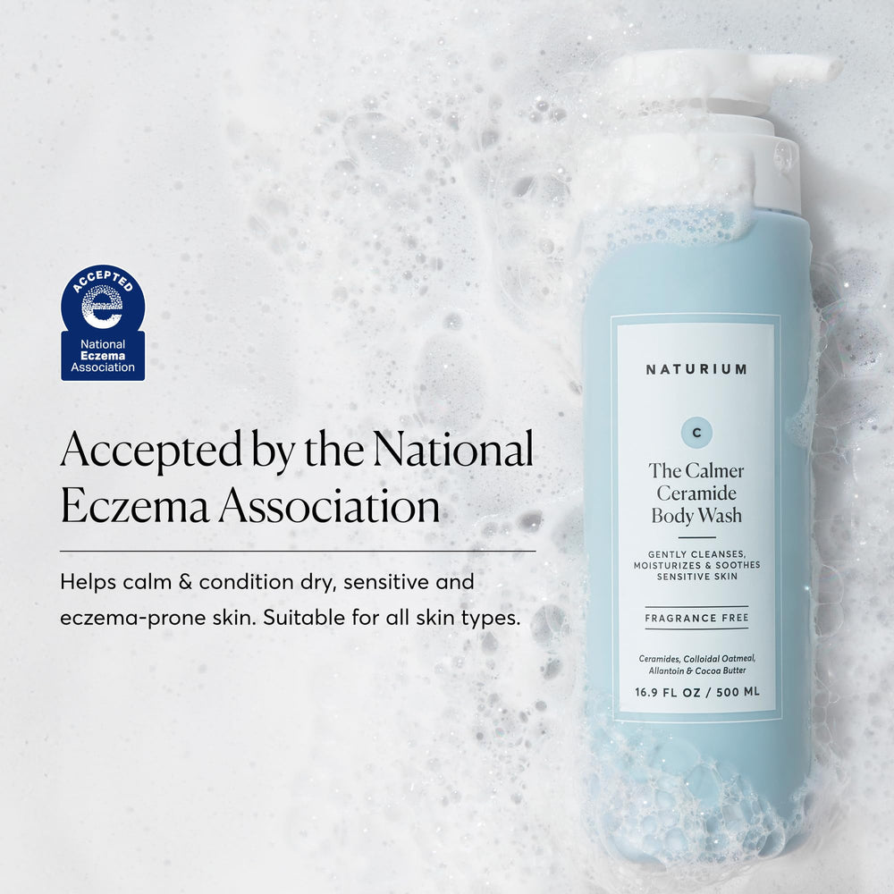 Naturium on washcloth with foam emphasizing mild lather and comfort