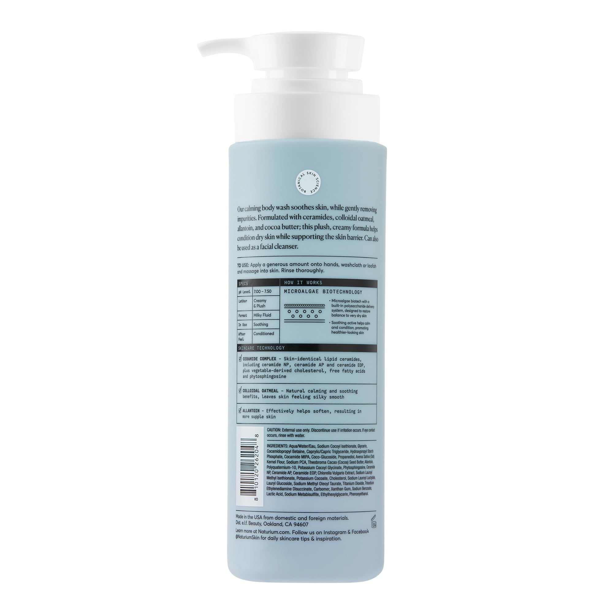Naturium pump and label close-up highlighting easy dispensing