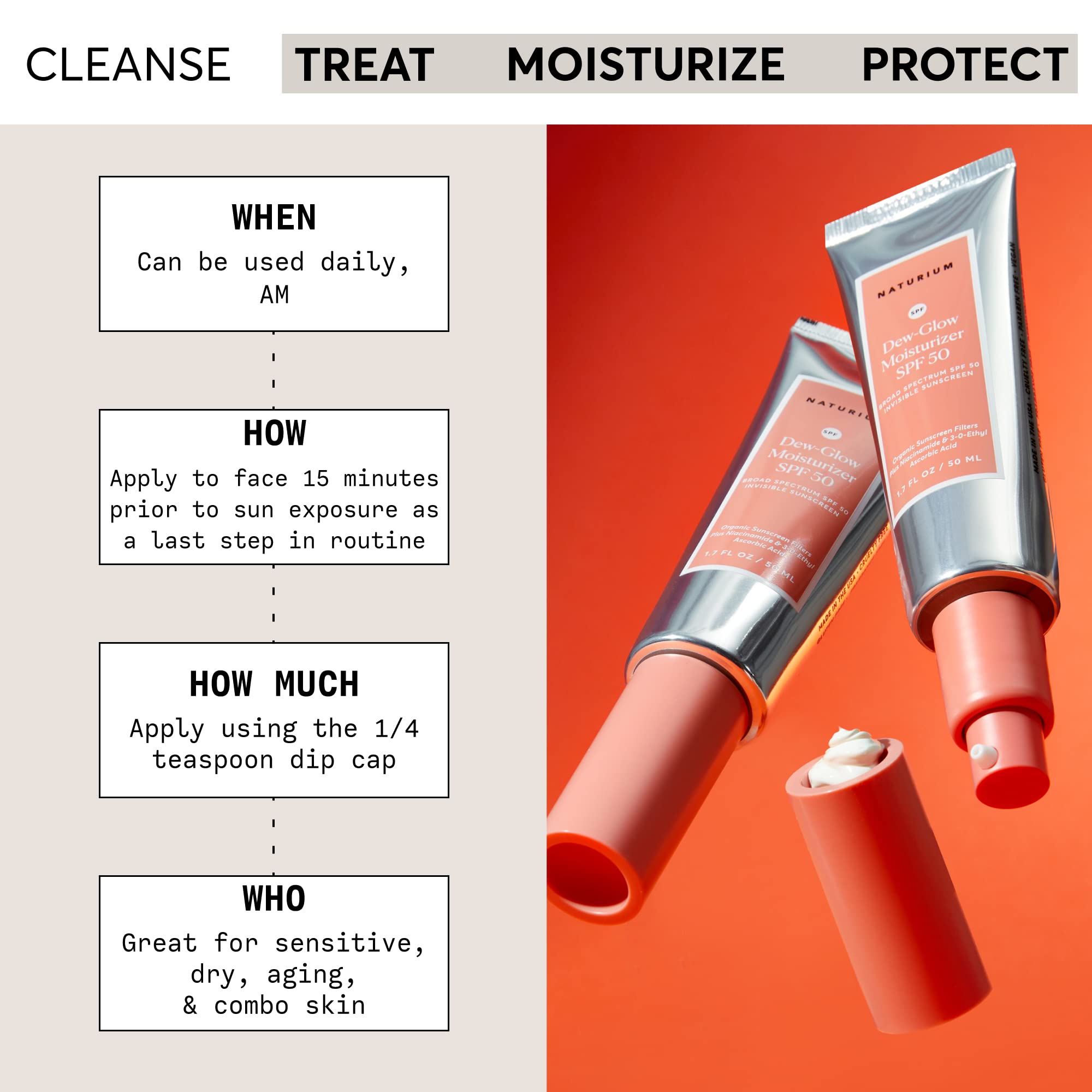 Naturium texture close-up showing creamy dewy formula that hydrates skin